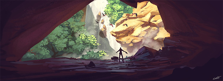 gabriel buitrago cave painting artwork