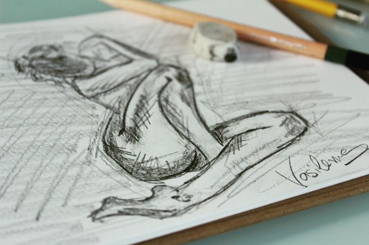 Figure drawing sketch example