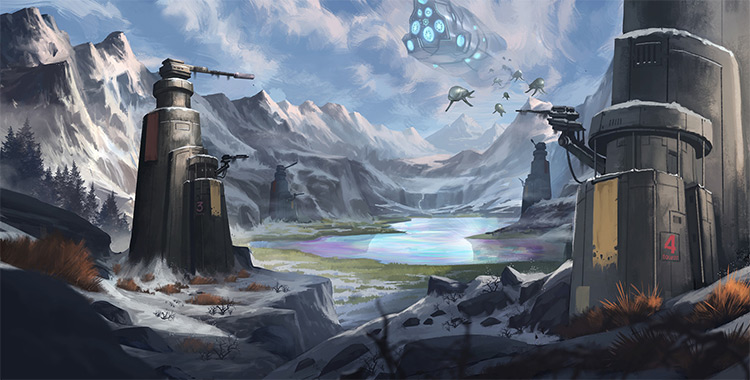 environment art skissus painting