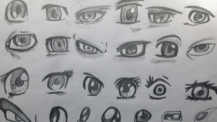 How to Draw Manga Eyes! Step by Step, Slow Tutorial for Beginners