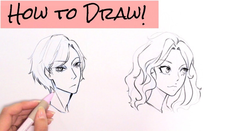 How to Draw a Manga Girl with Short Hair (3/4 View)