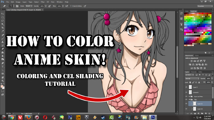 EASIEST Way To Color Anime Skin