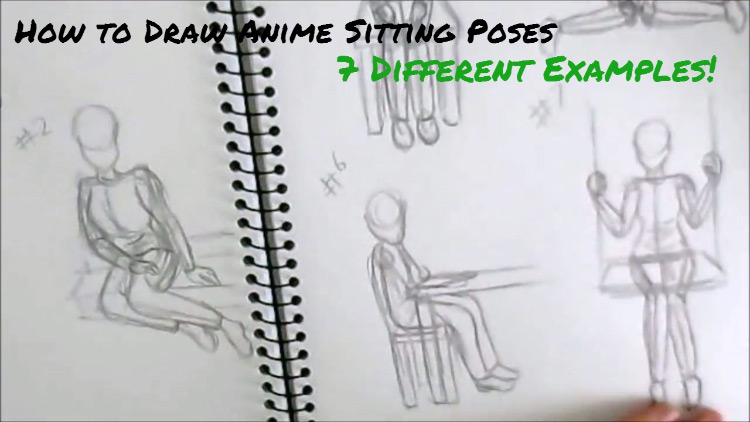 how to draw anime sitting poses