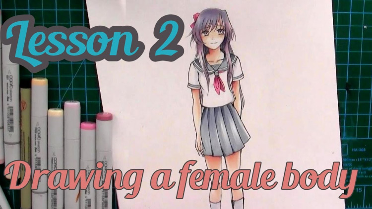 How to draw anime School girl  easy drawing tutorial 