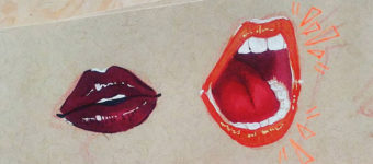 Featured lips drawing