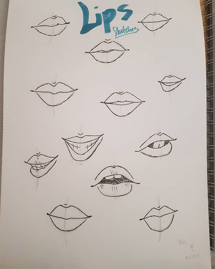 Sketchbook lips