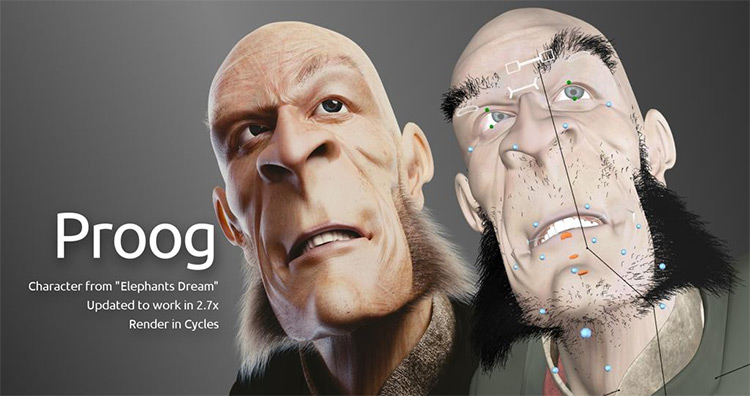 Proog character 3d model design