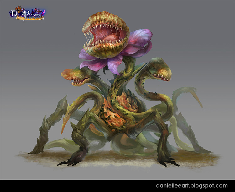 video game creature man eating plant
