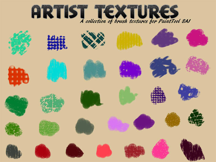 paint tool sai add brush textures