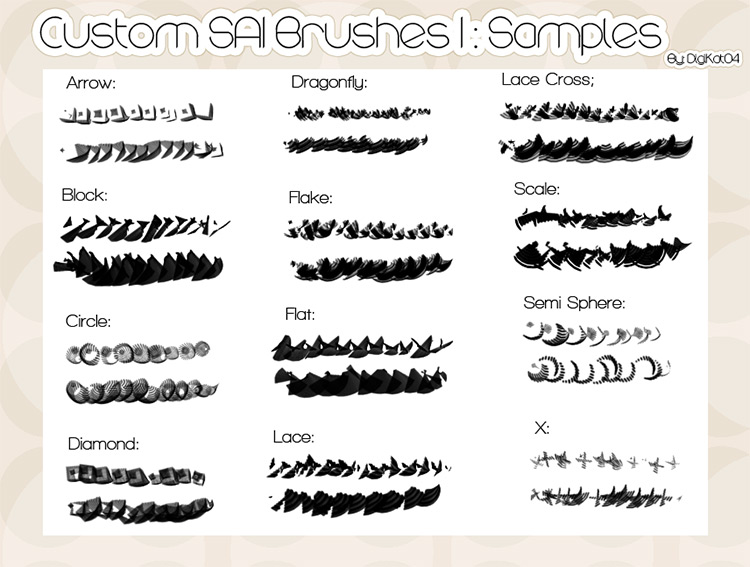 custom brushes sai paint tool