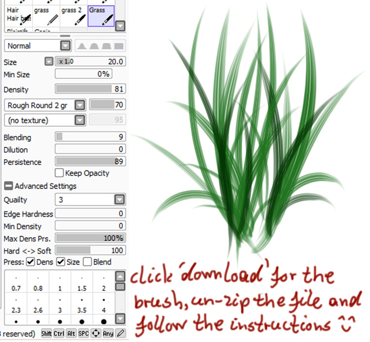 paint tool sai brush texture pack