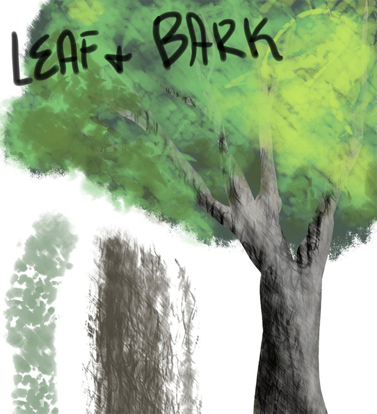 Leaf and Bark Brushes