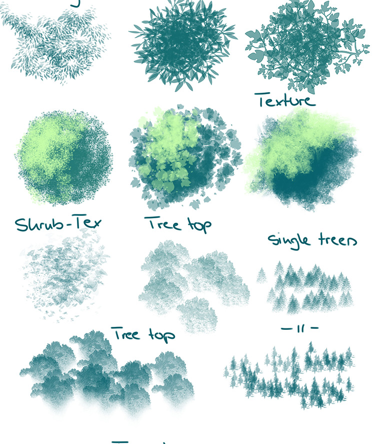 sai brush plant textures