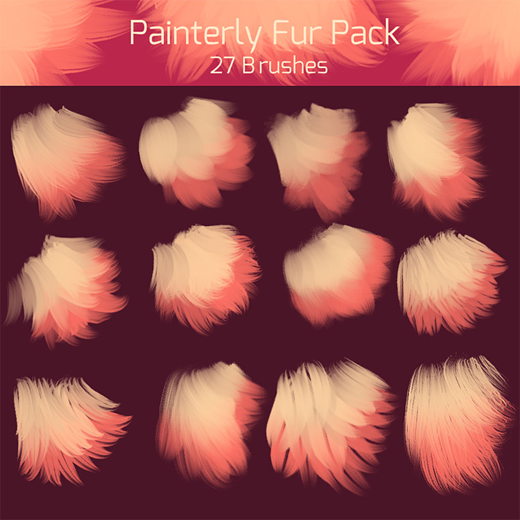 Shrinehearts paint fur brushes