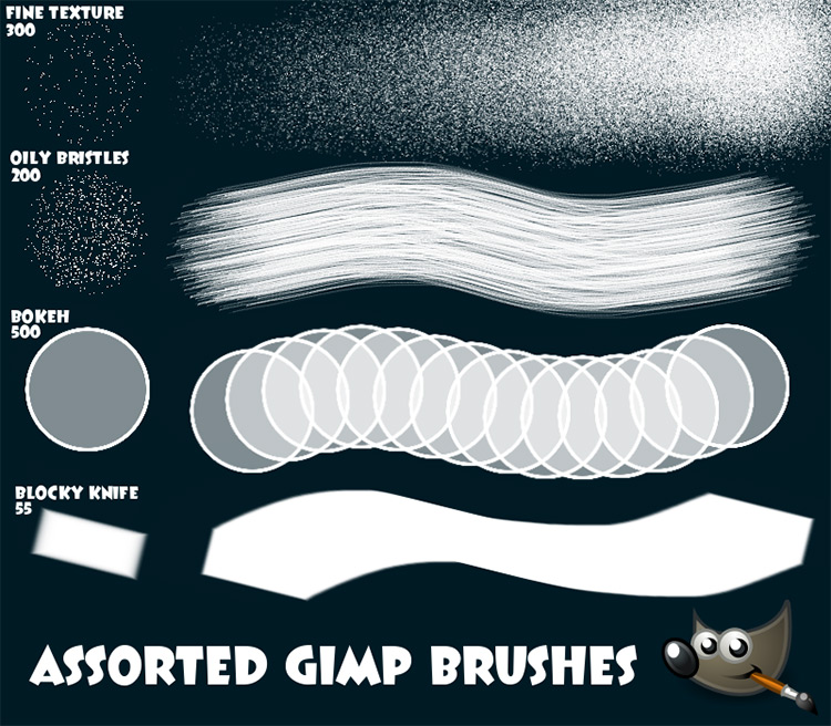 Four assorted brushes pack