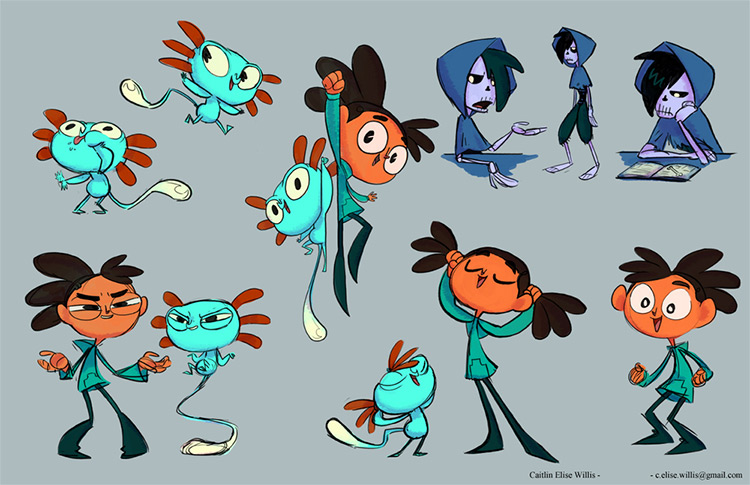 Cai illustrations characters