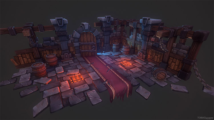 3d dungeon environment