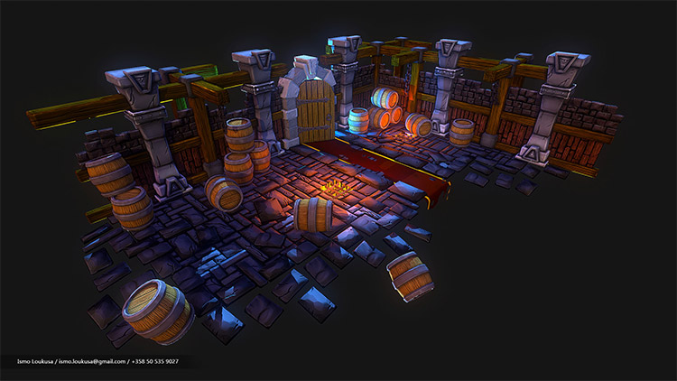 digital 3d dungeon art