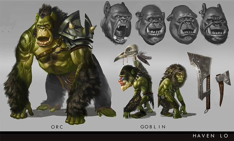 goblin orc concept art creatures