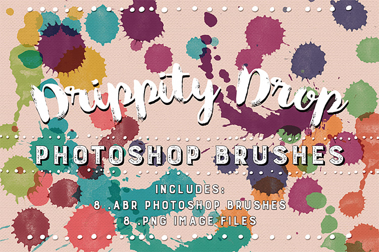 Drippity Drop Paint Photoshop brushes