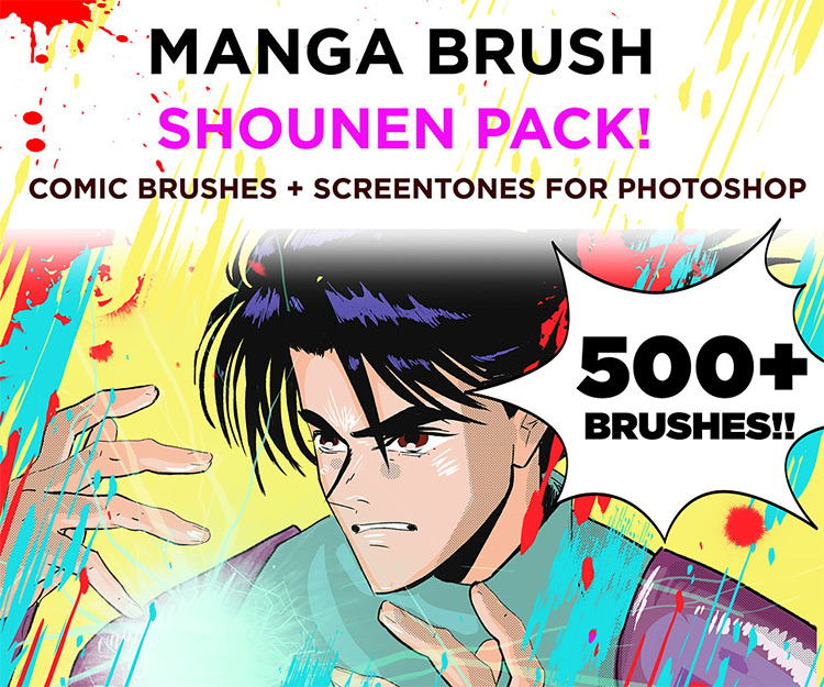 Manga Shonen brushes pack