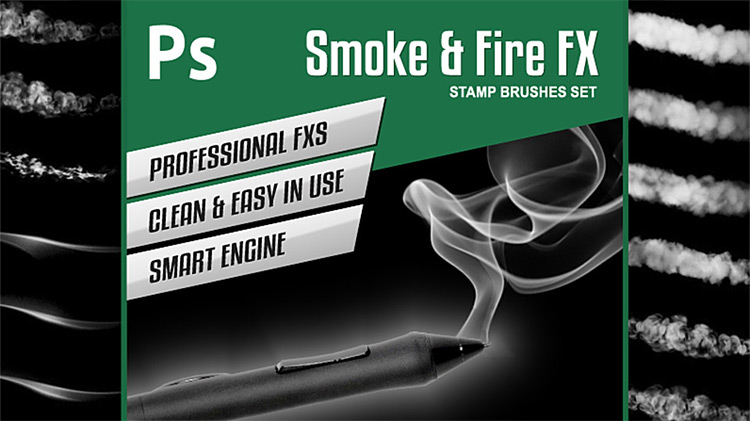 Smoke and Fire brushes for Photoshop