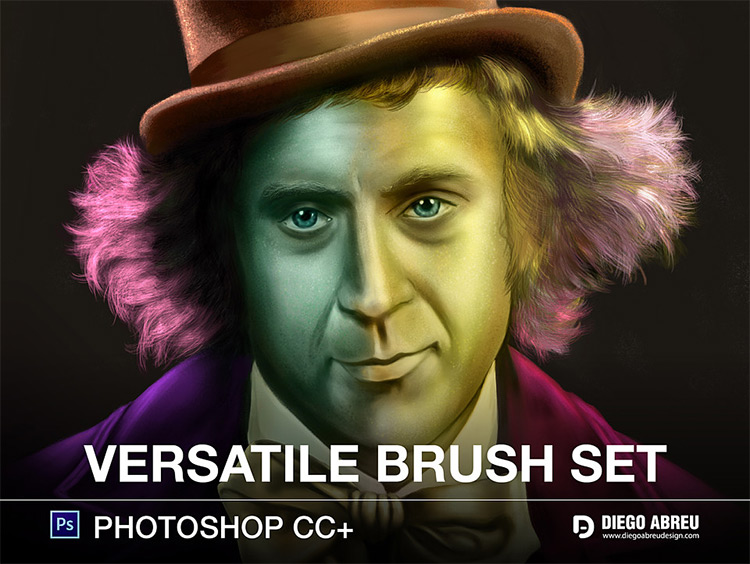 Willy Wonka Digital Painting - Versatile Brushes for PS CC