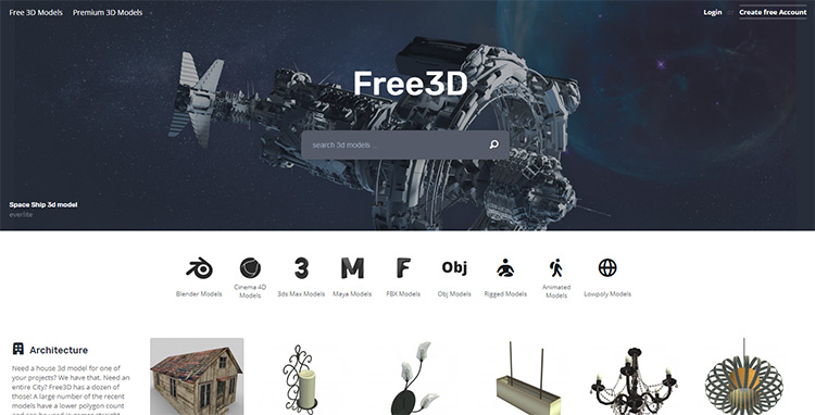 Free 3D website