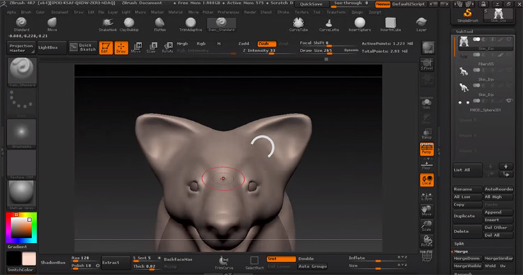 ZBrush sculpting