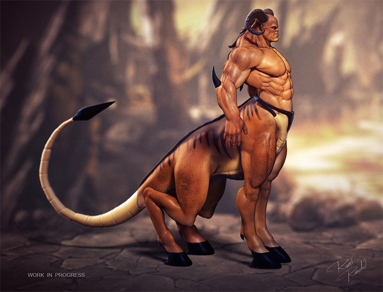 tail centaur creature art
