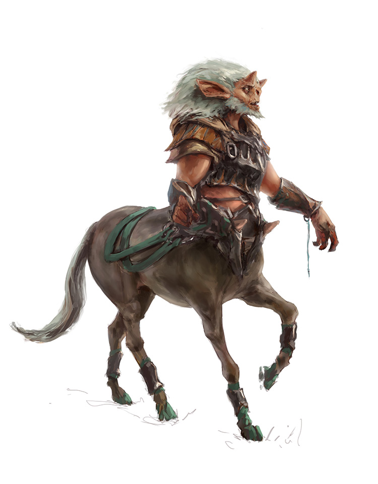 painting character centaur concept