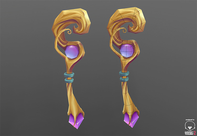 staff 3d weapons art