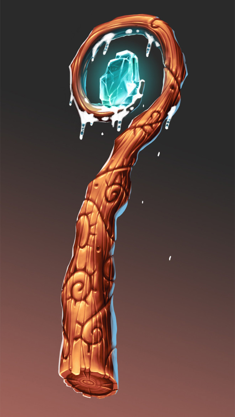 ice staff frost concept art