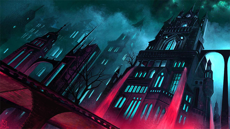 Gotham City environment concept art