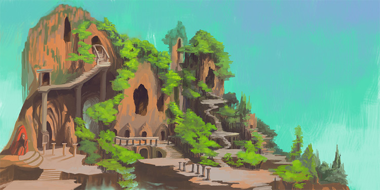 Island environment concept art