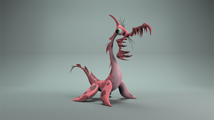 Dragon monster design, 3d modeled