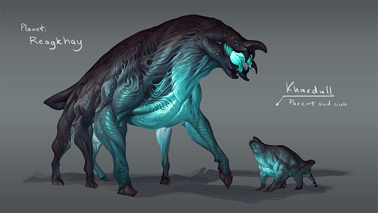 Glowing creature concept design