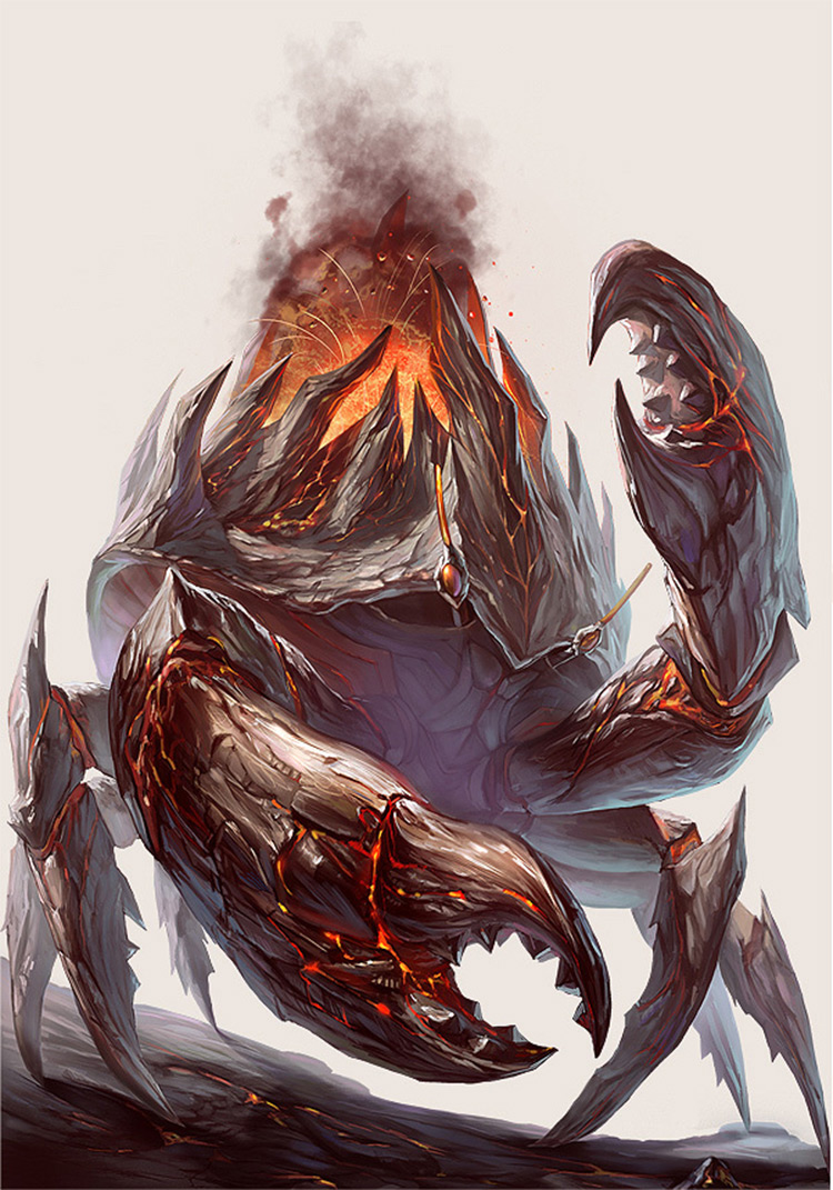 Volcano crab creature artwork