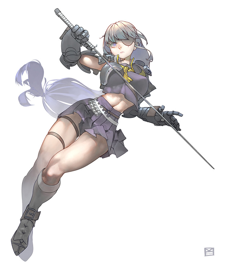 Female swordmaster character design