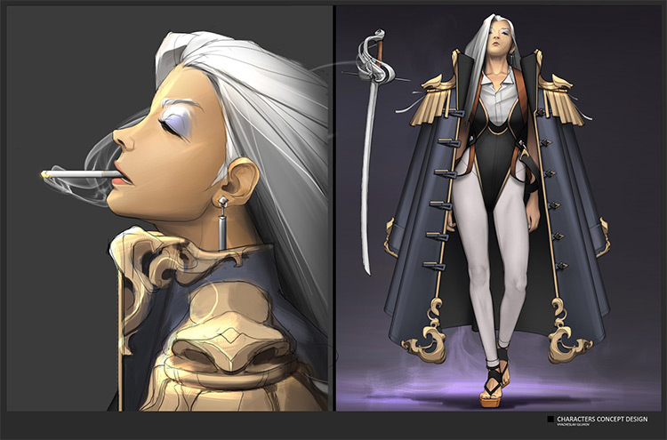 Premium Photo Anime character concept art