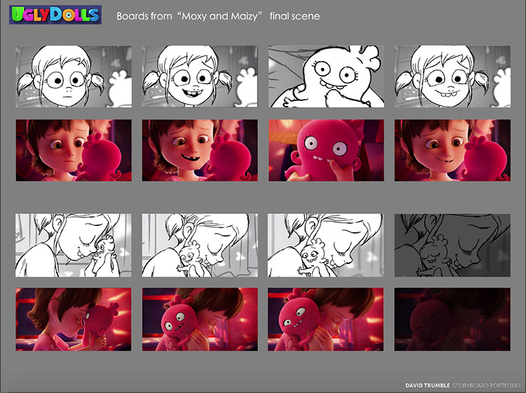 Moxy and Maizy movie - storyboard sequences