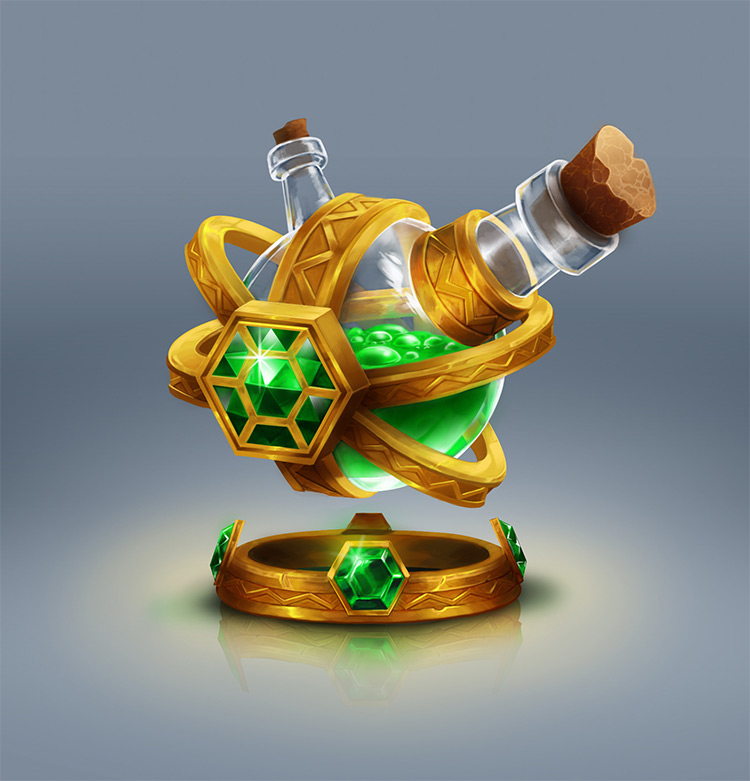green flask potion concept