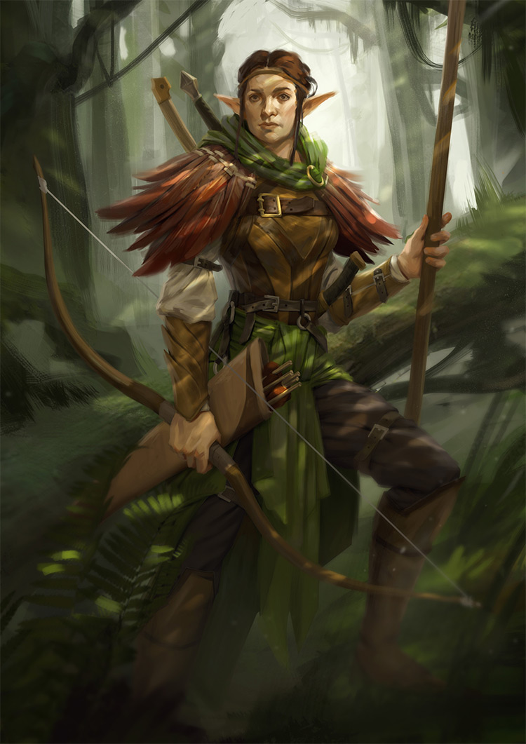 forest elf lady character