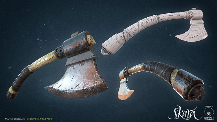 custom wrapped battle axe concepts