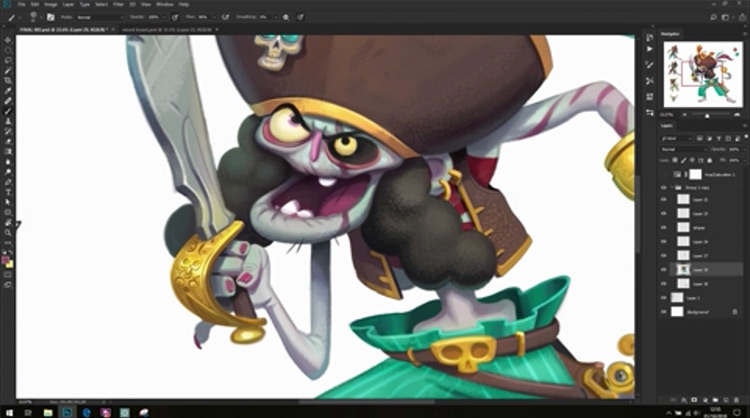 Pirate character painting