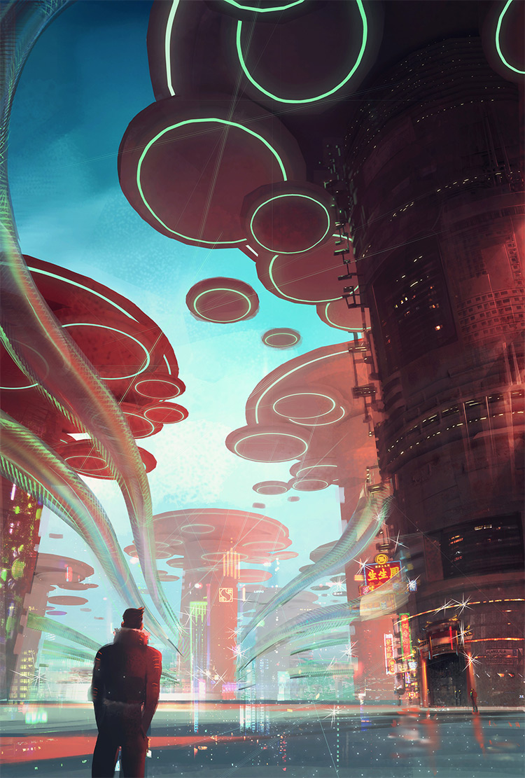 Deep perspective in a future city