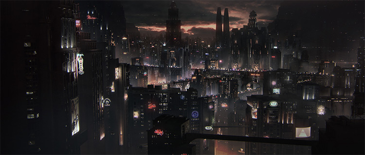 Dark Cityscape at night
