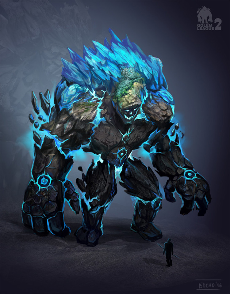 Earth and Ice Golem Concept