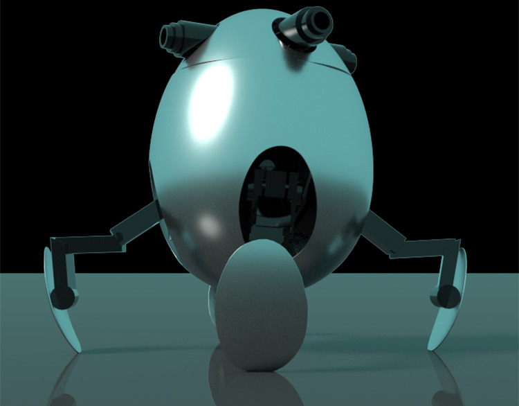 Walking Egg 3D rig