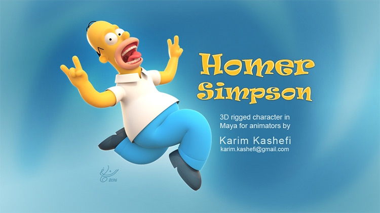 Homer Simpson 3d freebie